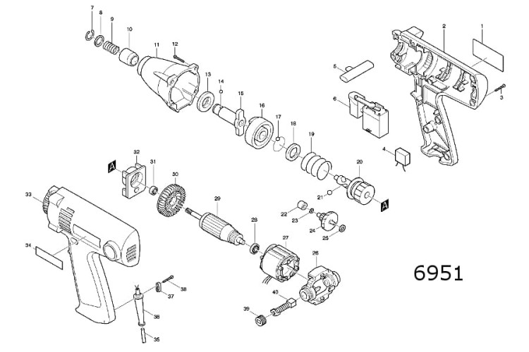 Części zamienne do klucza udarowego Makita 6951