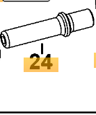 Element zbijaka do młotowiertarki DeWalt D25124K D25134
