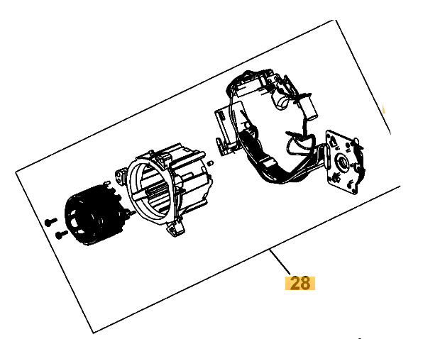 Zestaw naprawczy pilarki DeWalt DCS570, DCS572