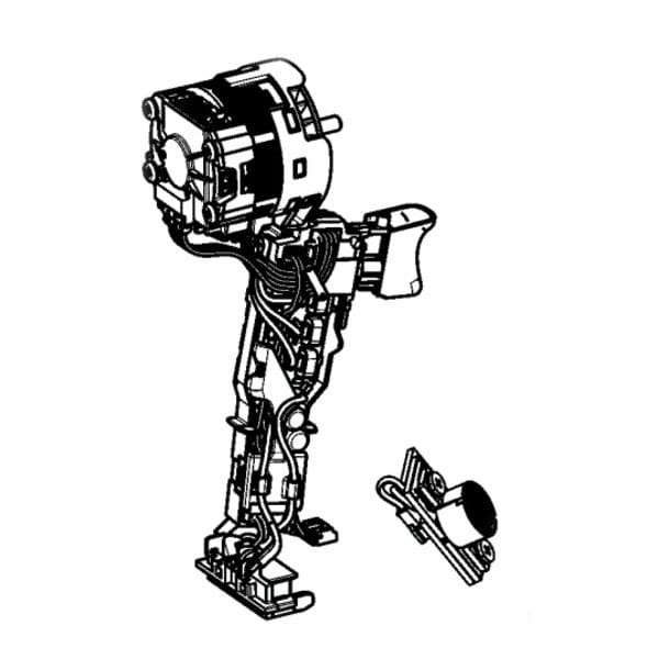 Silnik z wyłącznikiem i elektroniką - podzespół wkrętarki DeWalt DCD792