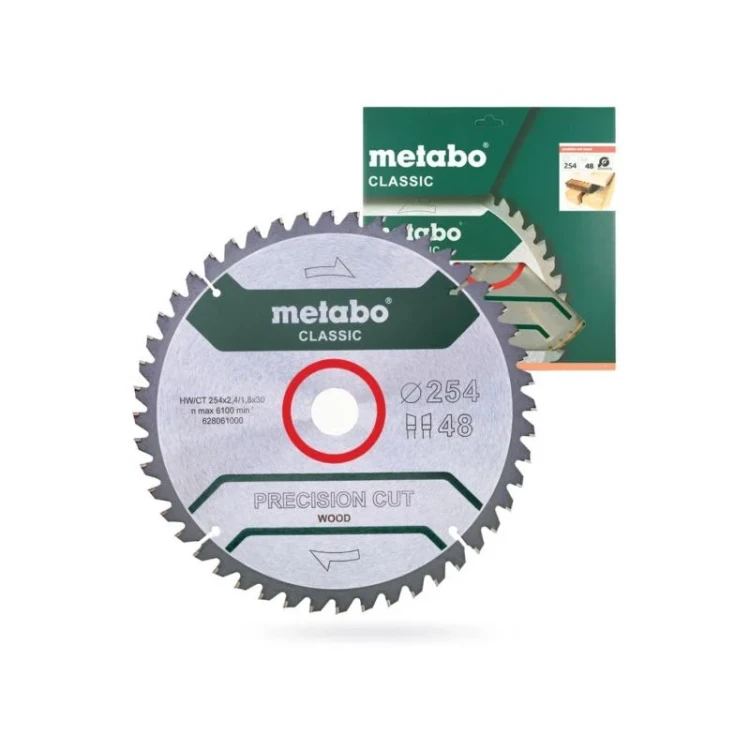 Piła tarczowa Metabo 254 mm do drewna 48 zębów