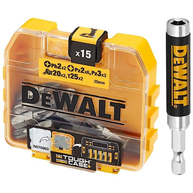Zestaw bitów z przedłużką DeWalt DT71511 16 sztuk