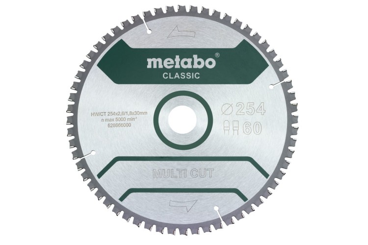 Piła tarczowa Metabo 254X30 Z60 MULTI CUT classic