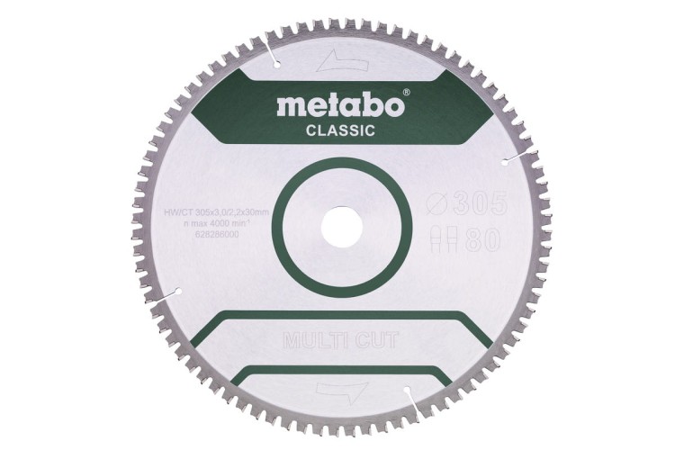 Piła tarczowa Metabo 305X30 Z80 MULTI CUT classic