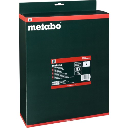 Worki filtrujące z flizeliny ASA32 L. ASA1202 Metabo (5 sztuk)