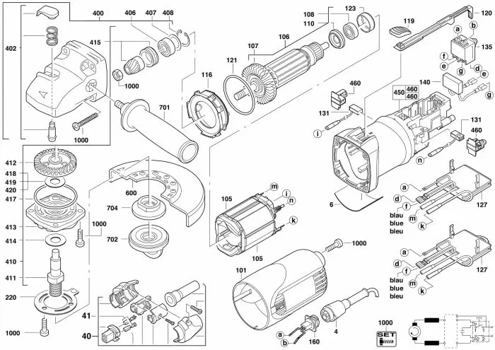 4931368344 Element elektroniczny szlifierki kątowej Milwaukee AG9. AG9-125QXE