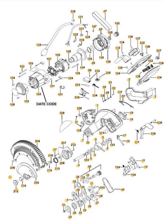 N075819 Złącze odprowadzania pyłu ukośnicy DeWalt DWS780