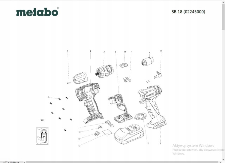 301003460 Uchwyt wiertarski wiertarki udarowej Metabo SB 18