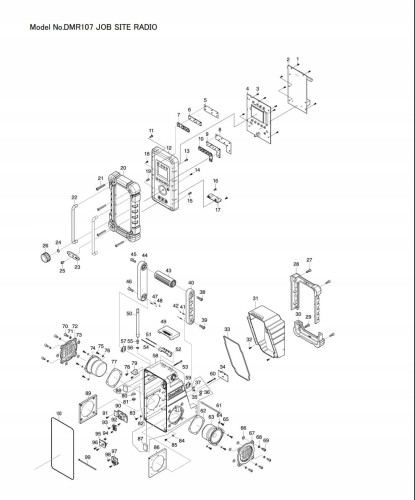 SE00000464 Układ scalony płytka Pcb-p Dc Jack Assy 07p Wa1 radia budowlanego Makita DMR107. DMR116