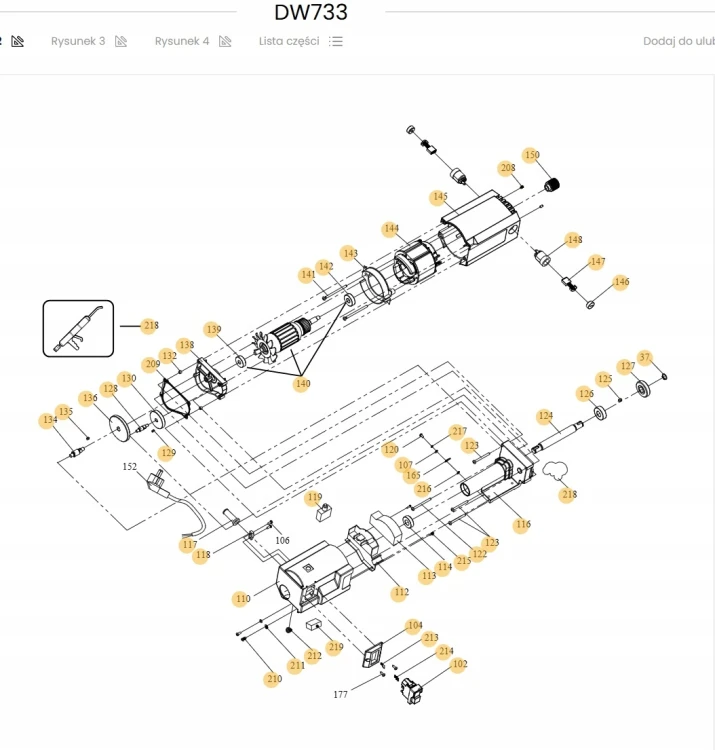 N467726 Pasek do grubościówki Dewalt DW733