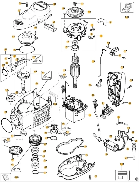 NA246450 Wirnik młota wyburzeniowego SDS-Max DeWalt D25899K