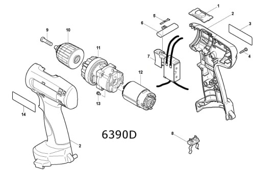 Części zamienne do wkrętarki Makita  6390D