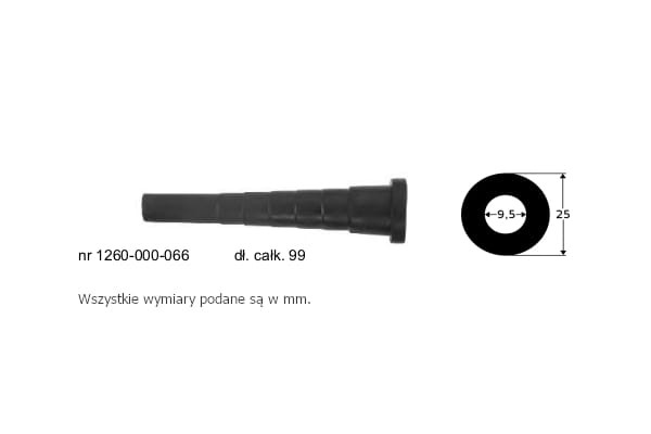 1260-000-066 Odgiętka 99 mm. do przewodów zasilających elektronarzędzia Bosch, Makita, Metabo, DeWalt i inne