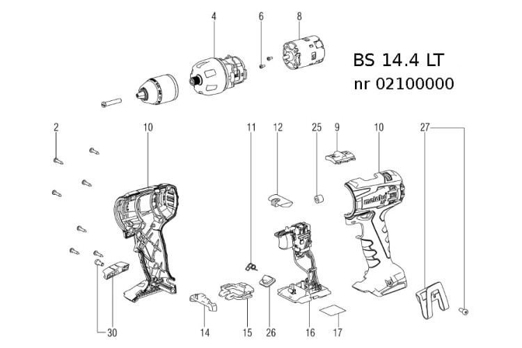 Części zamienne wkrętarki Metabo BS 14,4 LT