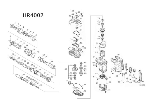 Części zamienne do młota udarowego Makita HR4002