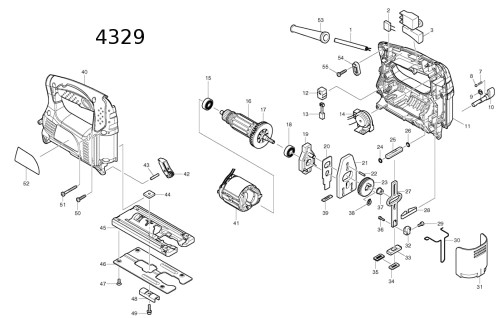 Części zamienne wyrzynarki Makita 4329